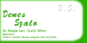 denes szalo business card