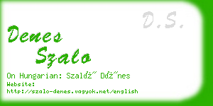 denes szalo business card